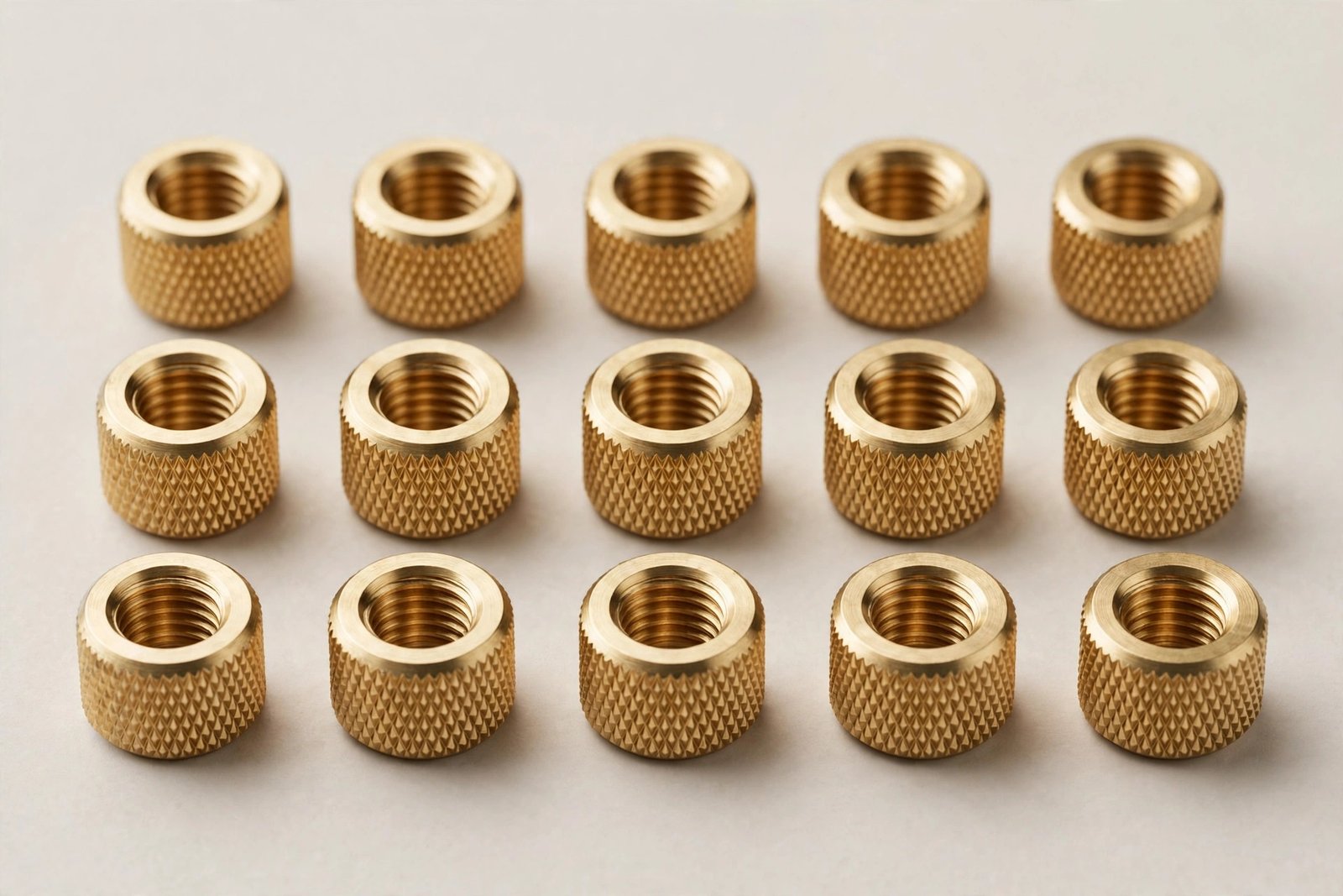 Threaded brass inserts for plastic moulding manufactured in Jamnagar
