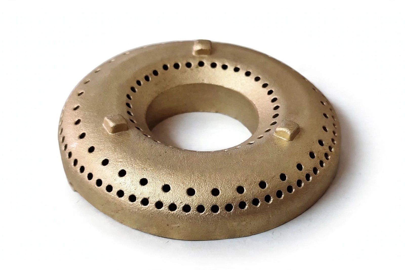 Brass gas burner caps and rings for hob stoves