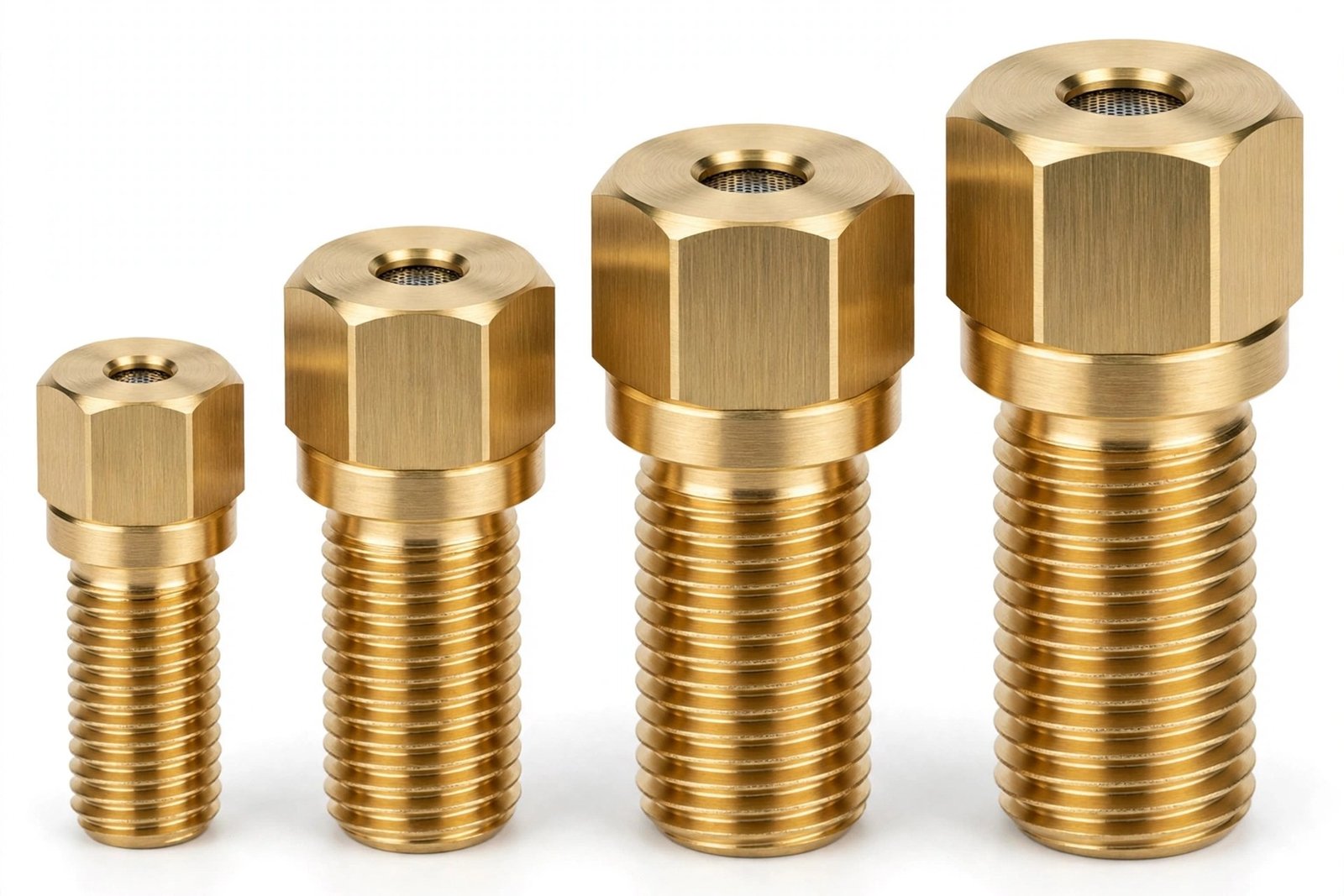 Brass breather vent plugs in metric thread sizes M6 to M16